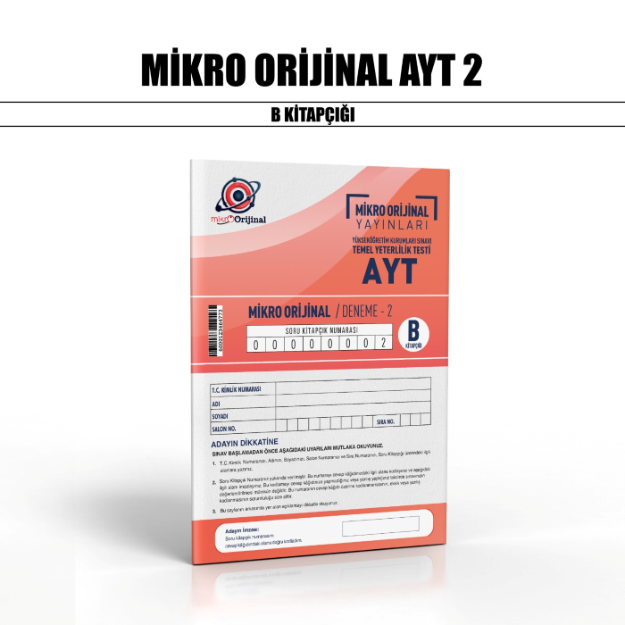 MİKROORİJİNAL YKS AYT SNV 2-B - 2024-25